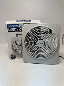 lot 57 image: Portable Plus Indoor Outdoor Fan Battery or AC Powered