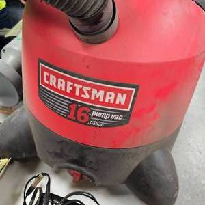 lot 8 image: Shop Vac Sears Craftsman 16 Gallon, 6.5HP