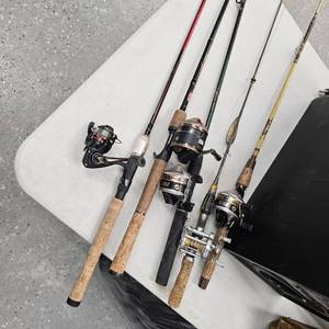 lot 50 image: Lot of 6 Rod and Reel Combos