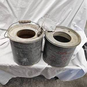 lot 70 image: (2) Steel Minnow Buckets