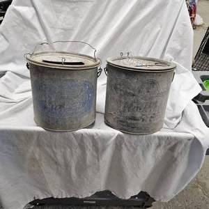 lot 71 image: (2) Steel Minnow Buckets