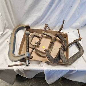 lot 131 image: 5 Big C-Clamps