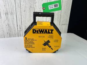 lot 18 image: DeWalt Heavy-Duty Self-Feed Bit Set, 5 Pieces