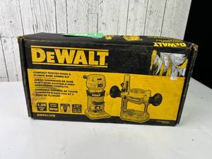lot 21 image: DeWALT DWP611PK Compact Router Fixed & Plunge Base Kit