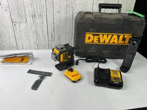 lot 30 image: DeWALT 12V Cross-Line Laser with Accessories and Case