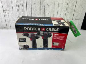lot 45 image: Porter-Cable 12V Max Lithium Drill and Impact Driver Set