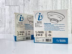 lot 303 image: System Sensor i3 Series 2W-B 2-Wire Photoelectric Smoke Detector with Base, Lot of 2