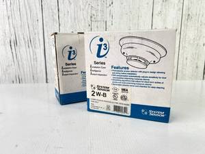lot 308 image: System Sensor i3 Series 2W-B 2-Wire Plug-In Smoke Detectors, Lot of 2