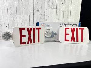 lot 312 image: Exit SignEmergency Light Combo by Light Fixture Industries