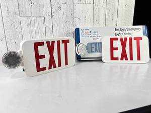 lot 315 image: Exit SignEmergency Light Combo by Light Fixture Industries