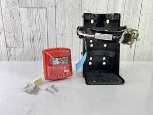 lot 325 image: Fire Alarm Pull Station and Metal Bracket Set with Mounting Hardware