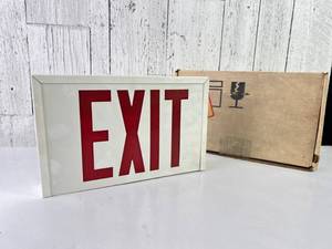 lot 326 image: Red and White Exit Sign With Original Packaging