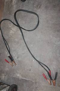 lot 50 image: Heavy Duty Jumper Cables with Copper Clamps