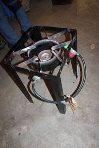 lot 58 image: Propane Outdoor Gas Cooker with Dual Fry Baskets