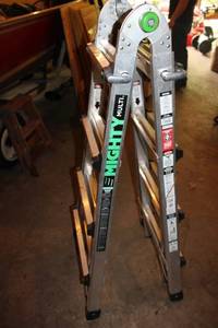 lot 67 image: Mighty Multi Type 1A Aluminum Ladder, 13 ft, 300 lbs Capacity