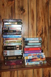 lot 142 image: Collection of 27 Vintage VHS Tapes with Classic and Childrens Movies