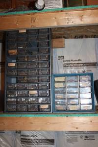 lot 157 image: Set of 2 Durable Metal Drawer Organizers with Assorted Fasteners