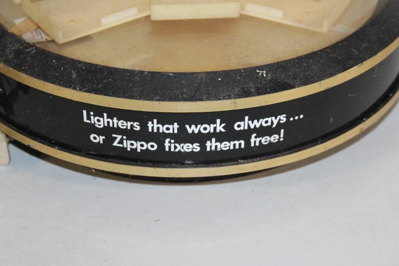⭐︎1955⭐︎ Vintage Zippo Windproof Lighters Rotating Display Stand | Curated