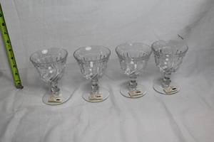 lot 62 image: Set of 4 Fostoria Crystal Colony 9oz Water Goblets