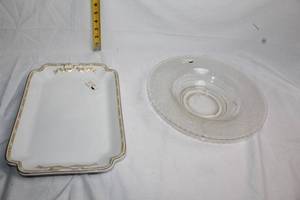 lot 83 image: Set of Vintage NY Central Tray and Fostoria Console Bowl
