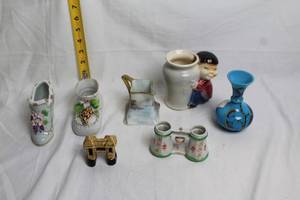 lot 96 image: Collection of 7 Vintage Porcelain and Ceramic Decor Pieces