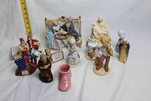 lot 97 image: Collection of 10 Porcelain Figurines and Decorative Items