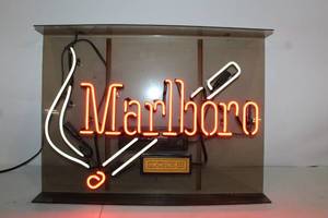 Vintage Marlboro Neon Light-Up Cigarette Sign