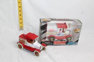 lot 153 image: Set of 2 Diecast Model Cars - Campbells Beans and Pepsi Cola Coin Banks