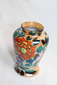 lot 155 image: Handmade Porcelain Vase with Floral Design