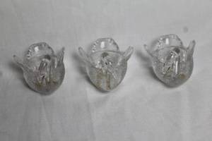 lot 194 image: Set of 3 Cambridge Crystal Swan Figurines