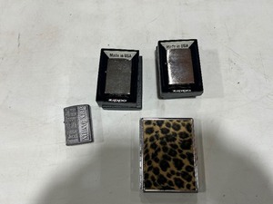 lot 130 image: JACK DANIELS ZIPPO, 2 NEW ZIPPOS, & CIGARETTE CASE