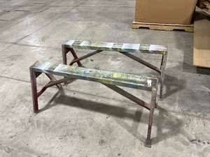 lot 149 image: 2 STEEL SAW HORSES