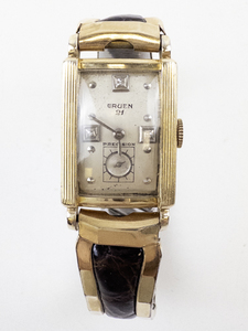 lot 1 image: Mens Gruen 21 jewel precision gold filled Mechanical Watch. starts up when wound
