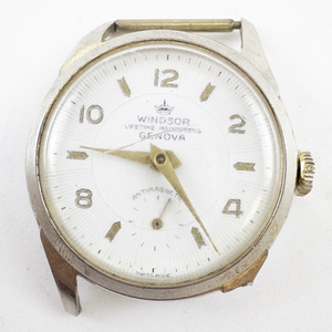 lot 17 image: Mens Windsor Windsor antimagnetic lifetime mainspring Genova watch with sub seconds hand Silver Tone Base Metal Mechanical Watch. Starts when wound sometimes