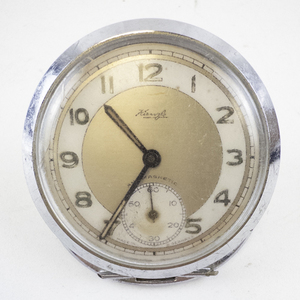 lot 21 image: Mens Kienzle  standing pocketdesk watch with sub seconds Silver Tone base metal Standing Mechanical Pocket Watch. Not Working
