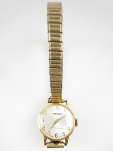 lot 29 image: Ladys Seiko diashock 17 jewels heavy gold electroplate Mechanical Watch. Starts when wound