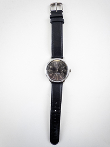lot 44 image: Mens Timex Black Strap Silver Tone Base Metal Quartz Analog watch. New Battery