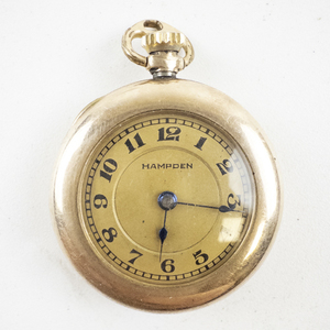 lot 46 image: Hampden Brass Mechanical Pocket Watch. Not working