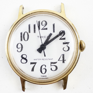 lot 53 image: Mens Timex Classic Gold Tone Base Metal Mechanical Watch. starts when wound