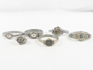 lot 61 image: Ladys Group of 6  Armitron, Timex, Sharp, Base Metal Quartz Analog Watches. not working