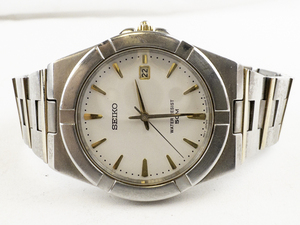 lot 76 image: Mens Seiko Two Tone stainless steel Quartz Analog watch. New movement Installed