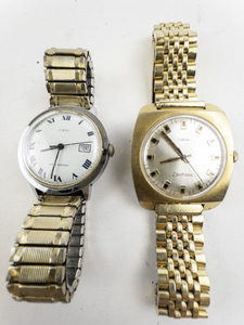 lot 106 image: Mens Timex Gold Tone Base Metal Quartz Analog & Electronic Watches. Does not run