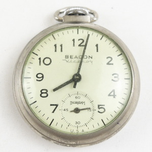 lot 160 image: Mens Beacon Viceroy with pale green dial with subseconds hand silver tone base metal Mechanical Pocket Watch. Starts when wound