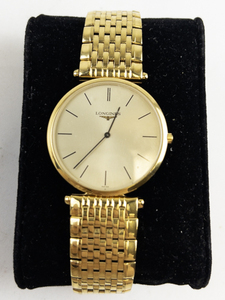 lot 164 image: Mens Longines  Le grande classique gold tone gold filled Quartz Analog watch. New battery