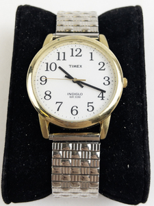 lot 217 image: Mens Timex Indiglo gold tone base metal Quartz Analog watch. new battery
