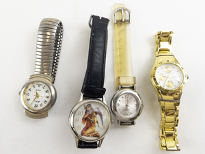 lot 221 image: Ladys Group of 4  containing unknown watch, cassini, milan and unknown mixex base metal Quartz Analog Watches. New batteries Installed
