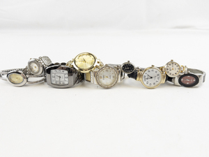 lot 235 image: Ladys Group of 9 containing Polini, Studio Time, Paul Jazdin, Jessica Simpson, Rumours, Geneva Gold & Silver Tone base metal Quartz Analog watches. New batteries Installed