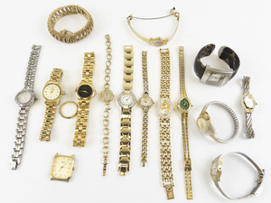 lot 273 image: Ladys Group of 15  Various Styles & ManufacturesQuartz Analog watches. Not Working.