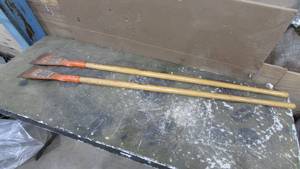 lot 70 image: (2) Scrapers With Long Handles