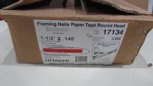 lot 118 image: Box of Hitachi Framing Nails